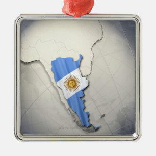 Vlag van Argentinië Metalen Ornament