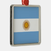 Vlag van Argentinië Metalen Ornament (Rechts)