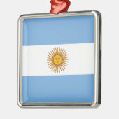 Vlag van Argentinië Metalen Ornament (Links)