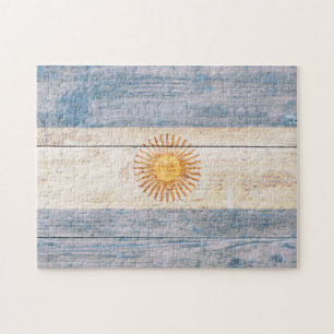 Vlag van Argentinië op hout Legpuzzel