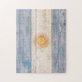 Vlag van Argentinië op hout Legpuzzel (Verticaal)