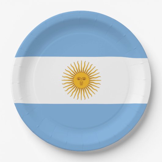 vlag van Argentinië Papieren Bordje (Voorkant)