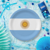 Vlag van Argentinië Papieren Bordje (Feest)