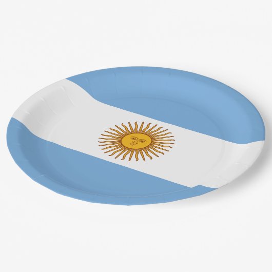 Vlag van Argentinië Papieren Bordje (Gekanteld)