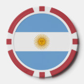 vlag van Argentinië Poker Chips (Voorkant)