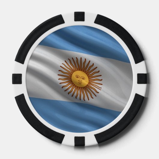 Vlag van Argentinië Pokerchips (Voorkant)