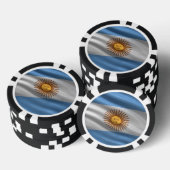 Vlag van Argentinië Pokerchips (Opstapeling)