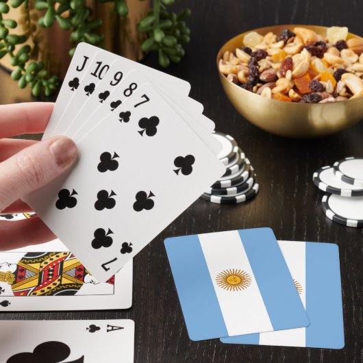 Vlag van Argentinië Pokerkaarten (Insitu)