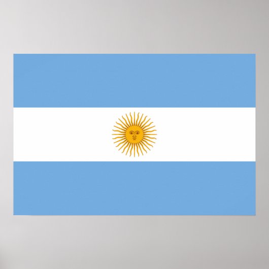 vlag van Argentinië Poster (Voorkant)
