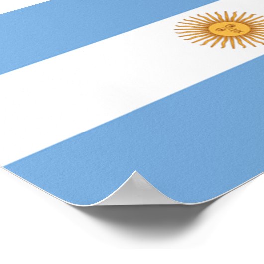 Vlag van Argentinië Poster (Hoek)