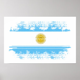 vlag van Argentinië Poster