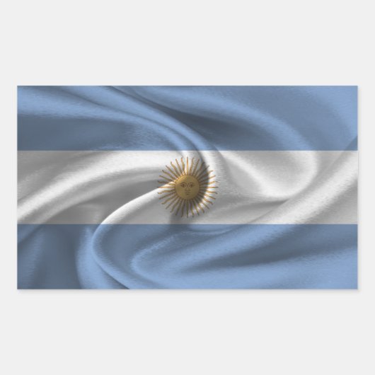 Vlag van Argentinië Rechthoekige Sticker (Voorkant)
