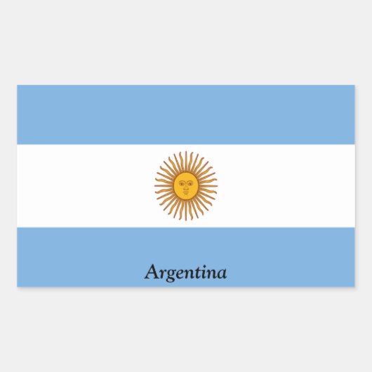 Vlag van Argentinië Rechthoekige Sticker (Voorkant)