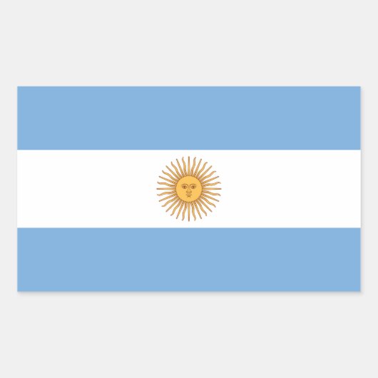 Vlag van Argentinië Rechthoekige Sticker (Voorkant)