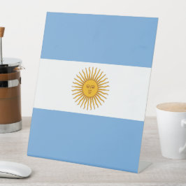 vlag van Argentinië Reclamebord Met Voetstuk