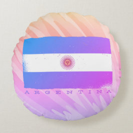 Vlag van ARGENTINIË Rond Kussen