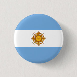 Vlag van Argentinië Ronde Button 3,2 Cm