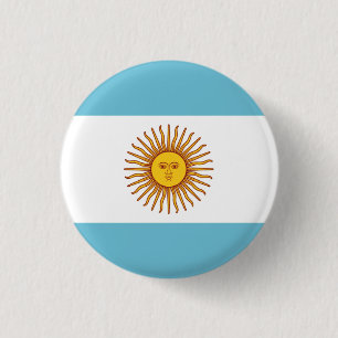 Vlag van Argentinië Ronde Button 3,2 Cm