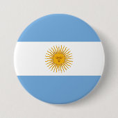 vlag van Argentinië Ronde Button 7,6 Cm (Voorkant)