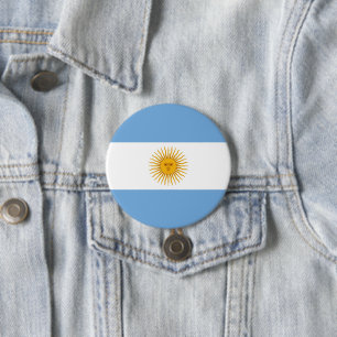 vlag van Argentinië Ronde Button 7,6 Cm