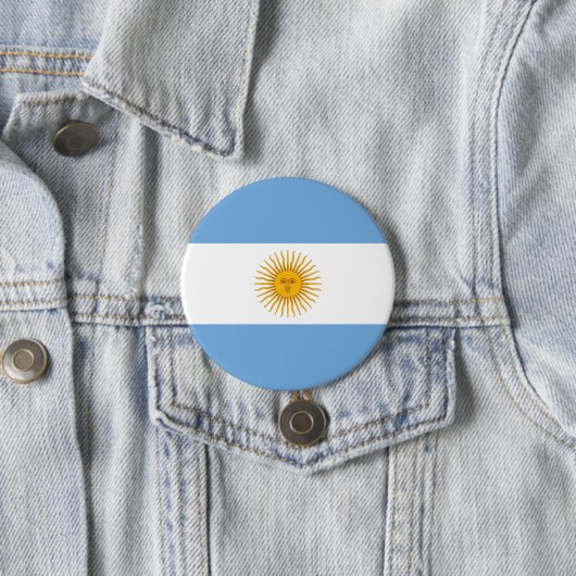 vlag van Argentinië Ronde Button 7,6 Cm (In situ)