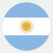 vlag van Argentinië Ronde Sticker (Voorkant)