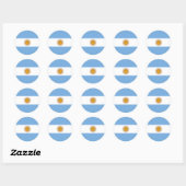 Vlag van Argentinië Ronde Sticker (Vel)