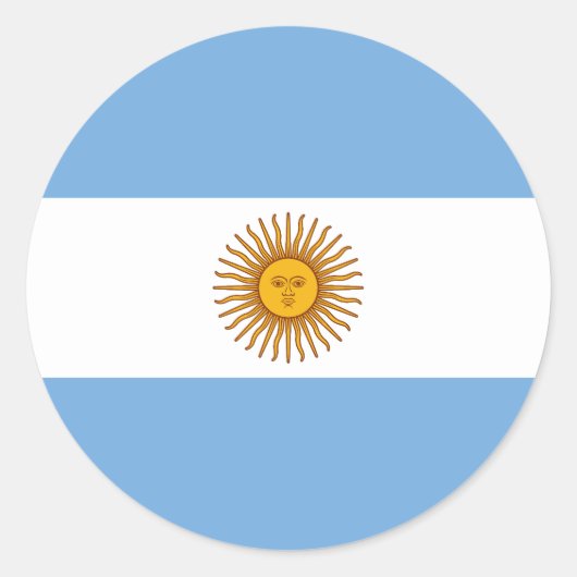 Vlag van Argentinië Ronde Sticker (Voorkant)