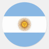 Vlag van Argentinië Ronde Sticker (Voorkant)