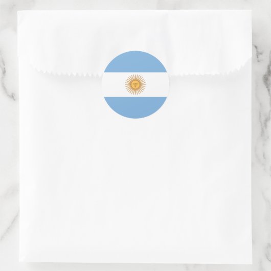 Vlag van Argentinië Ronde Sticker (Tas)