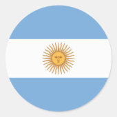 Vlag van Argentinië Ronde Sticker (Voorkant)