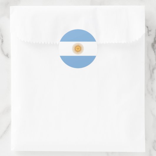 Vlag van Argentinië Ronde Sticker (Tas)