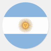 Vlag van Argentinië Ronde Sticker (Voorkant)