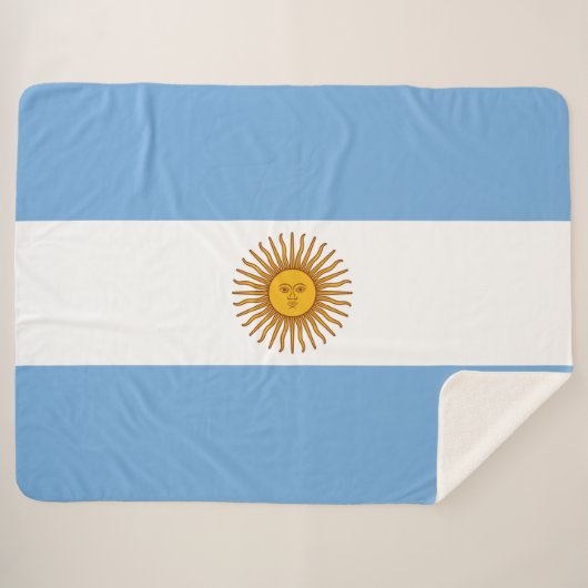 Vlag van Argentinië Sherpa Deken (Voorkant (horizontaal))