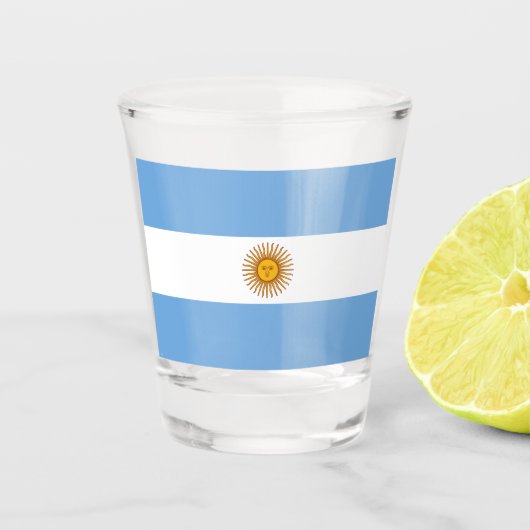 Vlag van Argentinië Shot Glas (Voorkant)