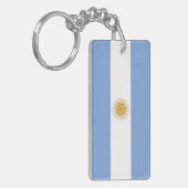 Vlag van Argentinië Sleutelhanger (Voorkant Links)
