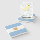 Vlag van Argentinië Stenen Onderzetter (Zijkant)