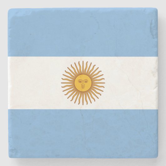 Vlag van Argentinië Stenen Onderzetter (Voorkant)