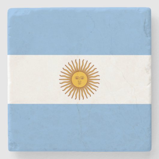 Vlag van Argentinië Stenen Onderzetter (Voorkant)