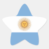 Vlag van Argentinië Ster Sticker (Voorkant)
