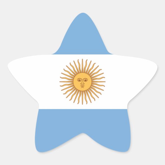 Vlag van Argentinië Ster Sticker (Voorkant)