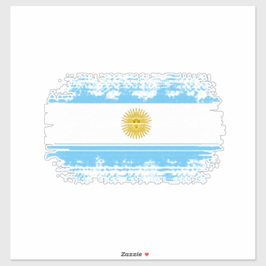 vlag van Argentinië Sticker (Vel)