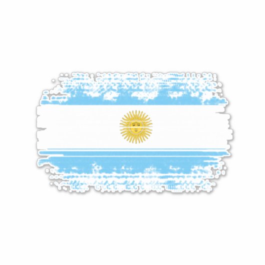 vlag van Argentinië Sticker (Voorkant)
