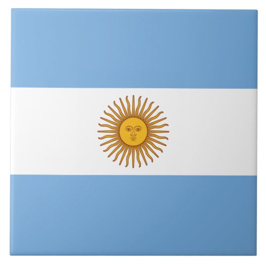 Vlag van Argentinië Tegeltje (Voorkant)