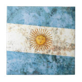Vlag van Argentinië Tegeltje (Voorkant)