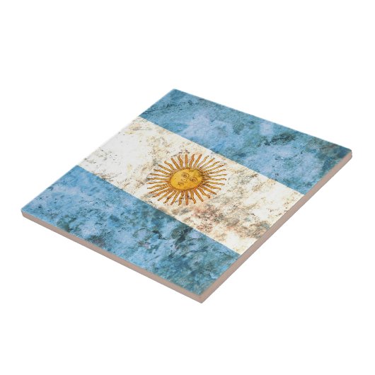 Vlag van Argentinië Tegeltje (Zijkant)