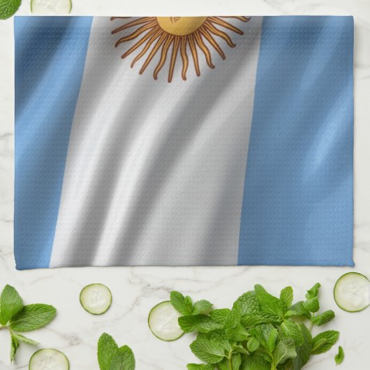 Vlag van Argentinië Theedoek (Gevouwen)