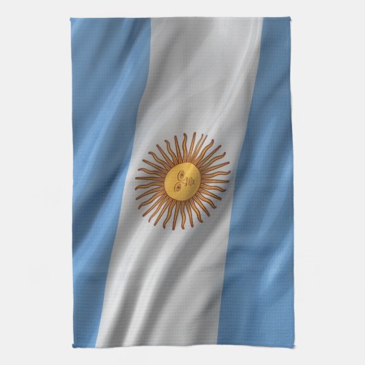 Vlag van Argentinië Theedoek (Verticaal)