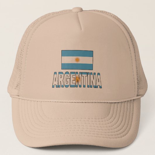 vlag van Argentinië Trucker Pet (Voorkant)