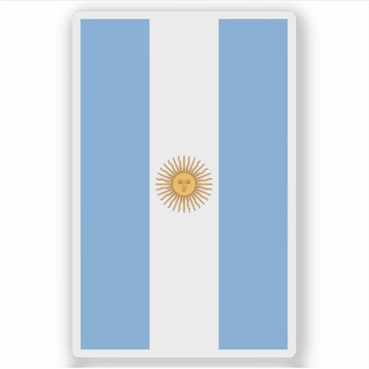 Vlag van Argentinië (verticaal) Sticker (Voorkant)